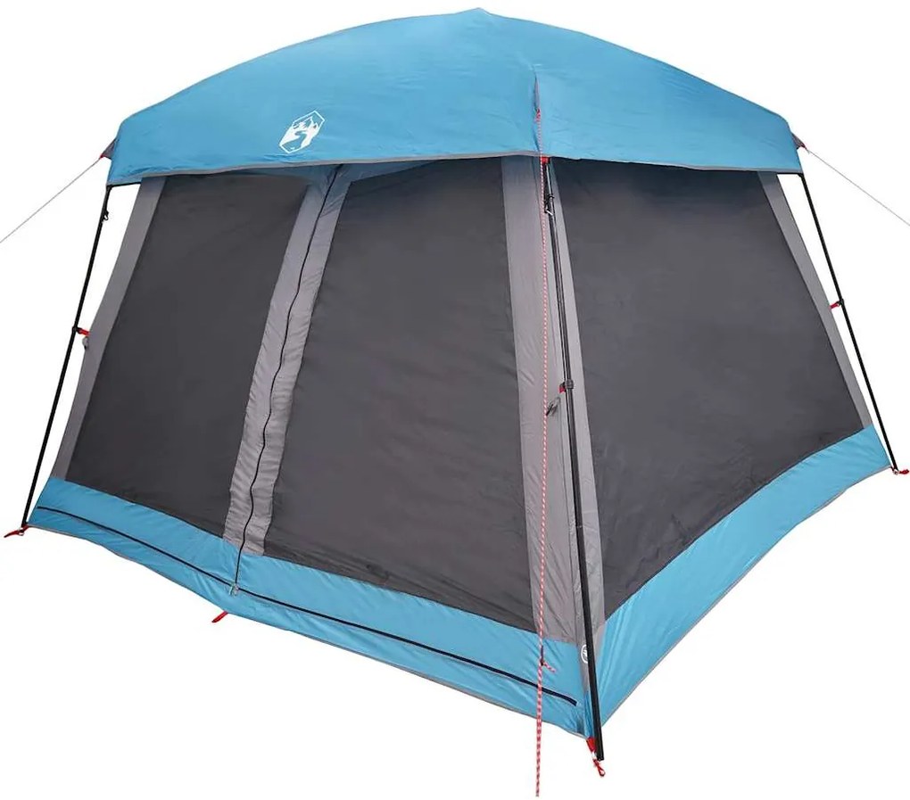 Tenda familiar estilo cabana para 6 pessoas impermeável azul