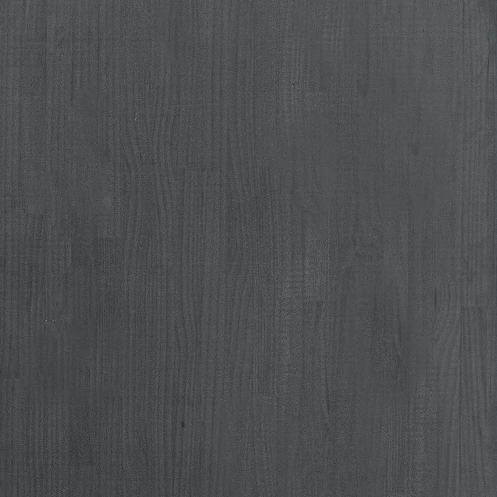 Estante alta 80x30x210 cm madeira de pinho maciça cinzento