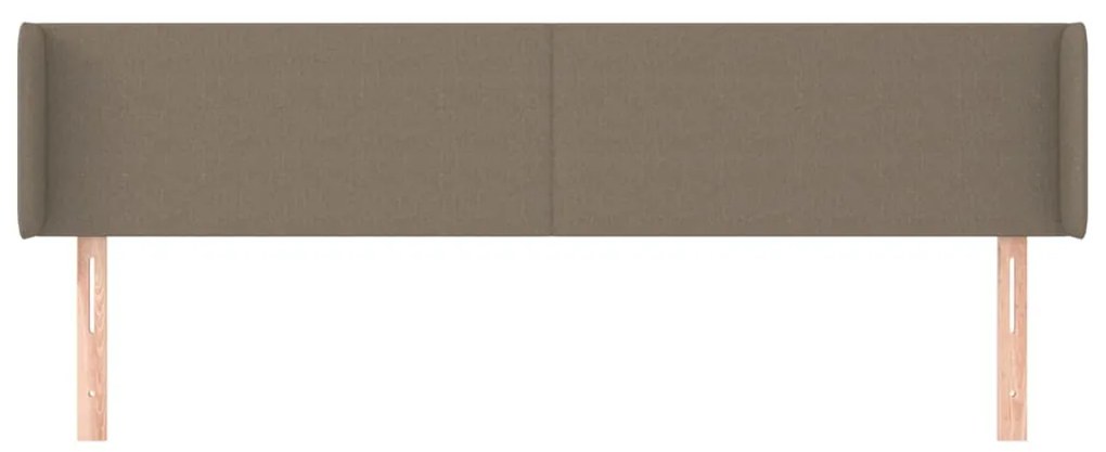 Cabeceira cama abas tecido 203x16x78/88 cm cinzento-acastanhado