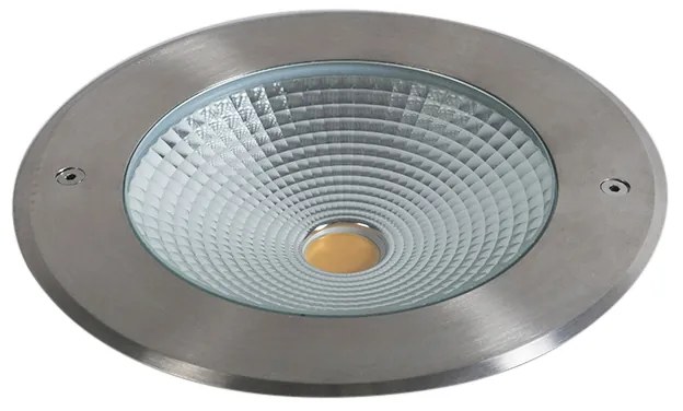 Conjunto de 2 focos de chão modernos em aço, incluindo LED 20W - Bridge