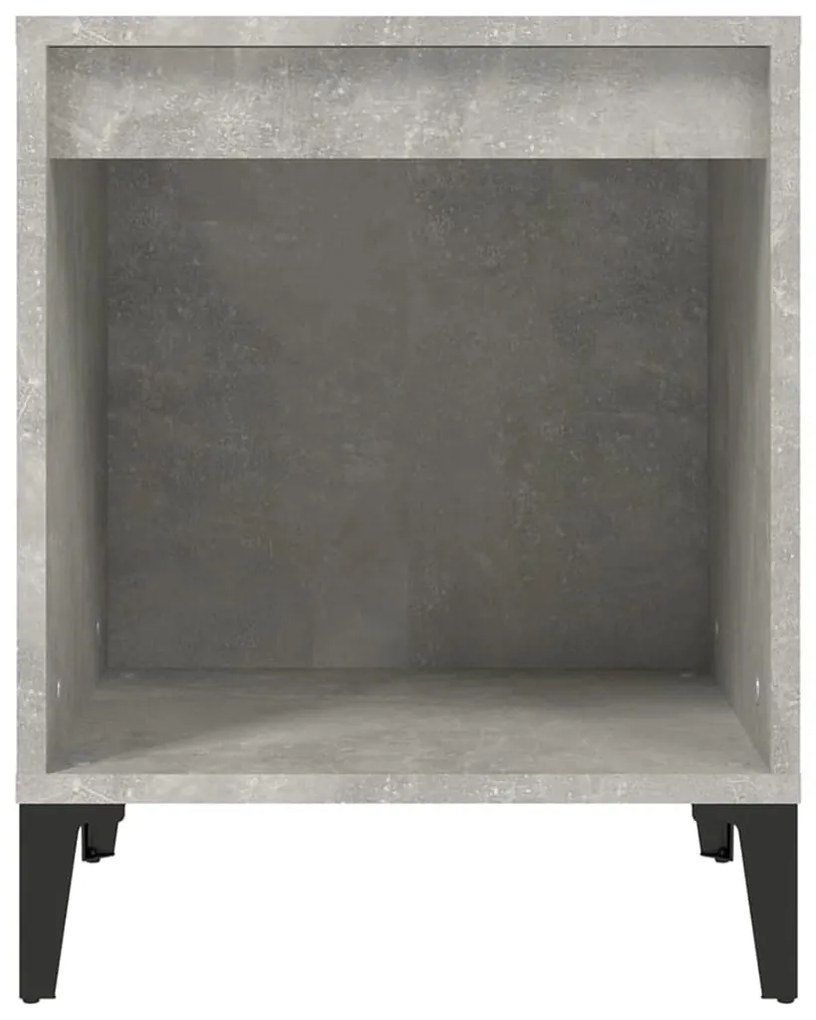 Mesas de cabeceira 2 pcs 40x35x50 cm cinzento cimento