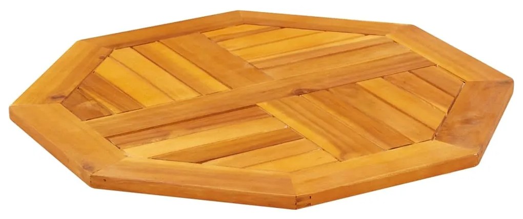 Tampo de mesa octogonal 60x60x2 cm madeira de acácia maciça