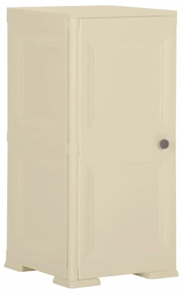 340608 vidaXL Armário de plástico 40x43x85,5 cm design de madeira branco nata