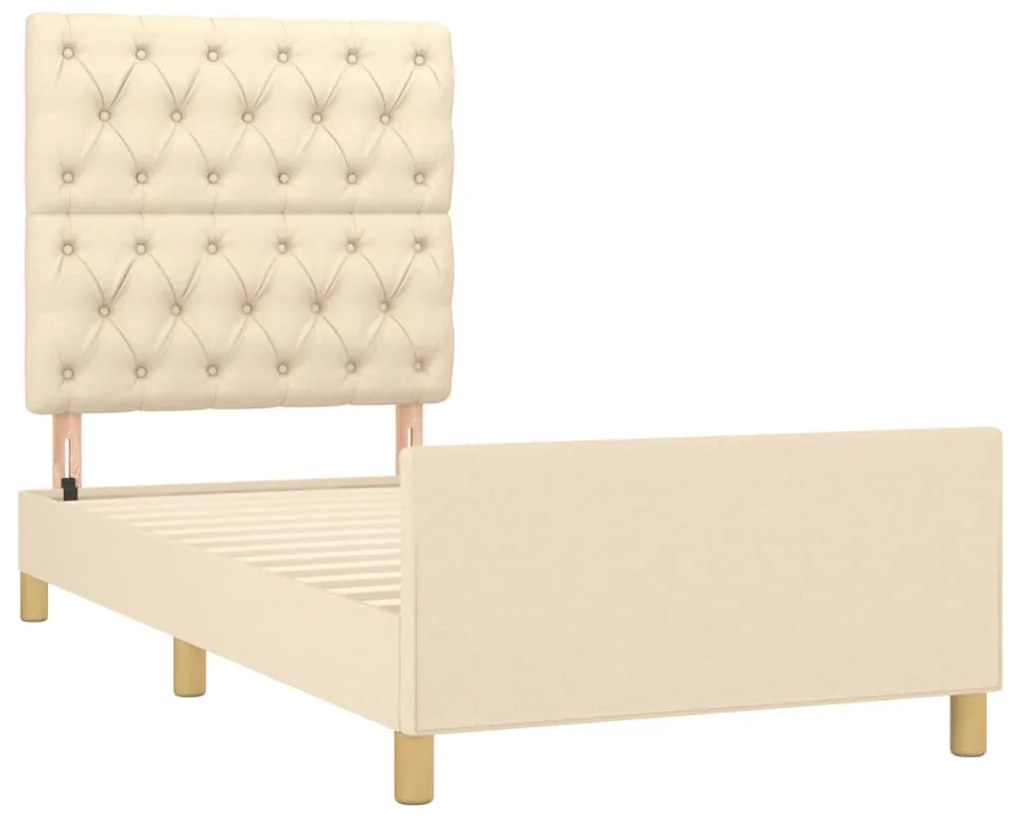 Estrutura de cama sem colchão 80x200 cm creme