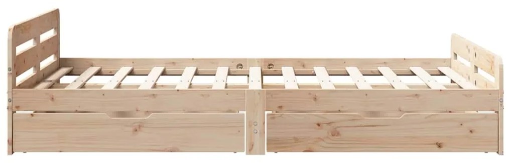Cama sem colchão 135x190 cm madeira de pinho maciça