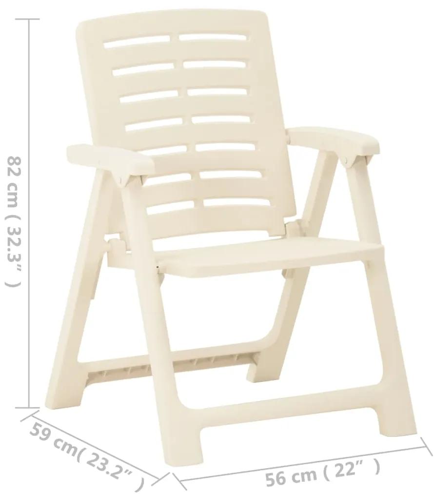 Cadeiras de jardim 2 pcs plástico branco