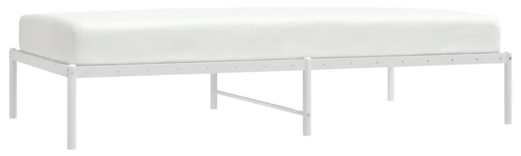 Estrutura de cama 100x190 cm metal branco