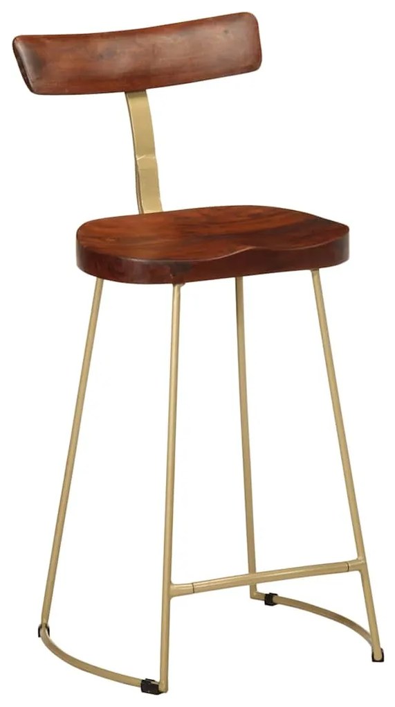 Bancos de bar 2 pcs 49x43x88 cm madeira de mangueira maciça