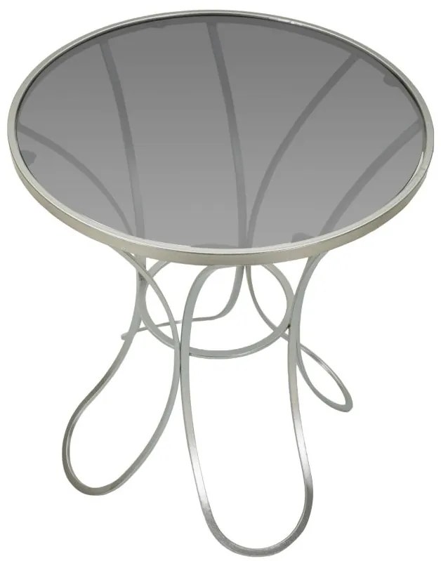 MESA DE APOIO TRIXY Ø 56X68 CM PRATEADA
