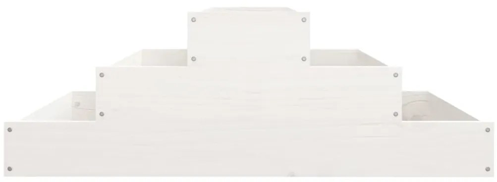 Vaso/floreira 80x80x27 cm pinho maciço branco