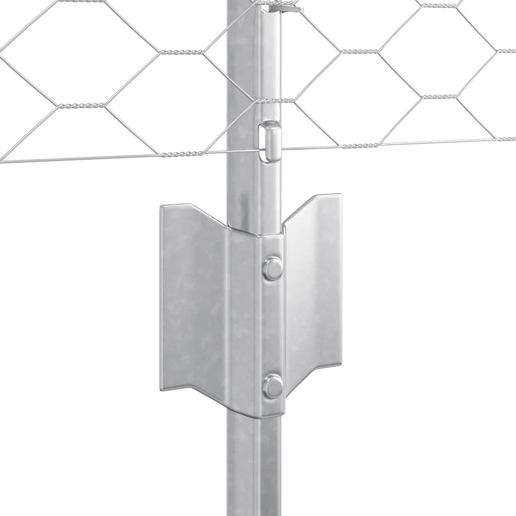 Postes de Cerca vidaXL 11 pcs U-Channel 60 cm Aço Galvanizado, Cerca H