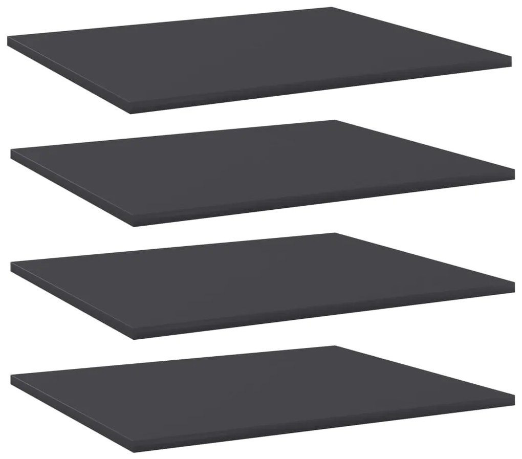 vidaXL Prateleiras para estante 4 pcs 60x50x1,5cm contraplacado cinza