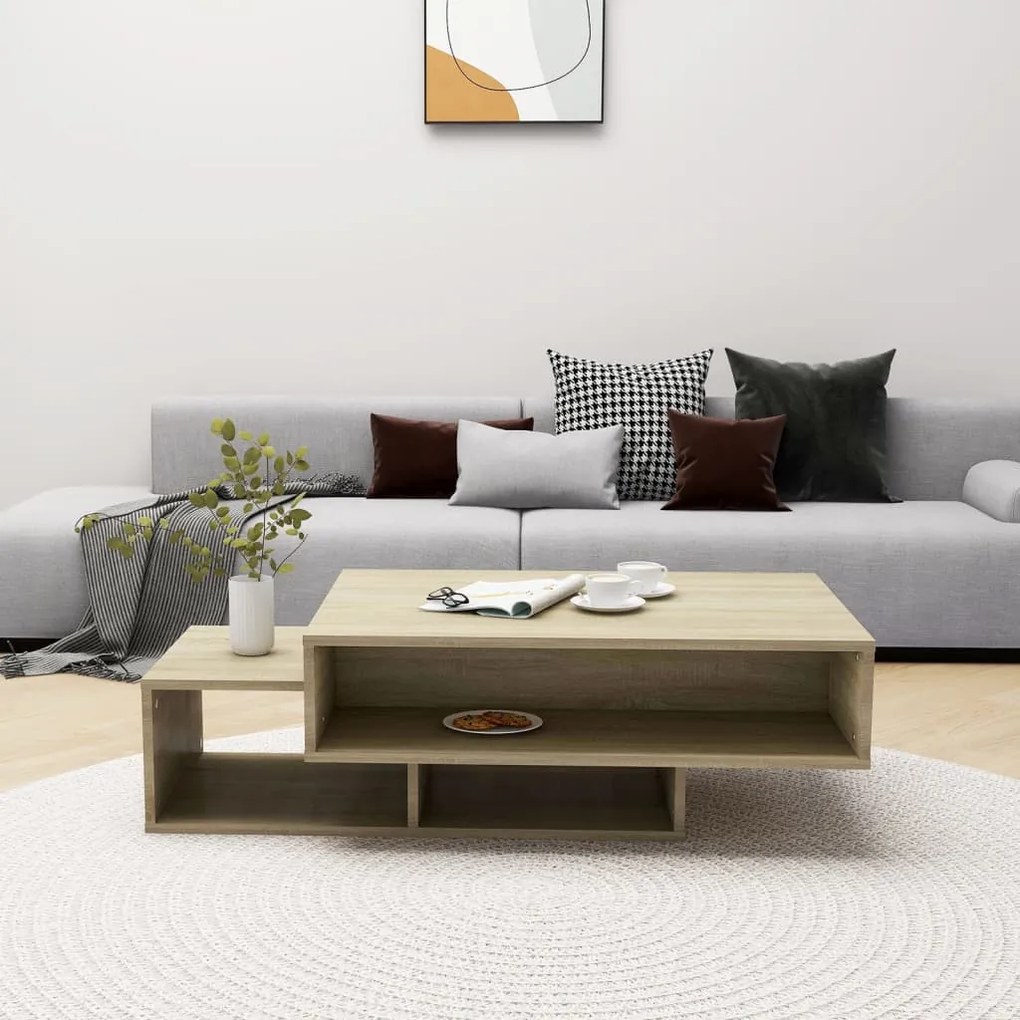Mesa de centro 105x55x32cm derivados de madeira carvalho sonoma