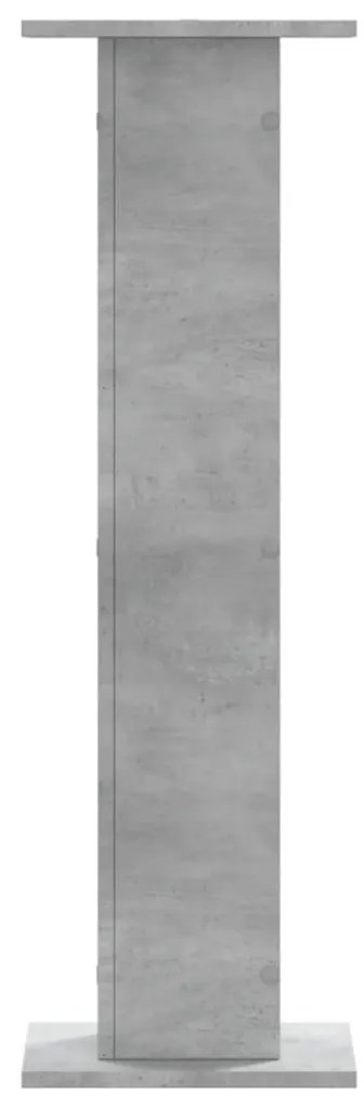 Suportes de colunas 2 pcs derivados de madeira cinzento cimento
