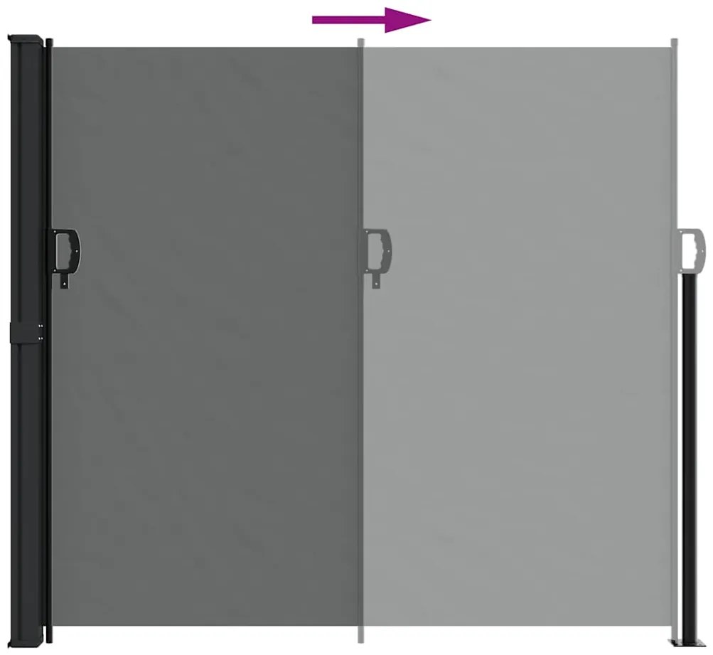 Toldo lateral retrátil 180x300 cm antracite