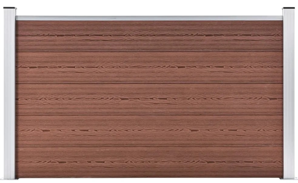 Painel de vedação para jardim 180x105 cm WPC castanho