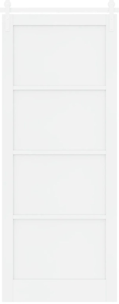 Porta Deslizante vidaXL com Conjunto de Ferragens Branca 93x232 cm de