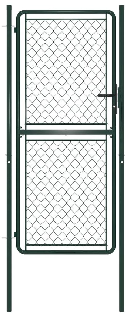 vidaXL Portão de jardim 100x175 cm aço verde