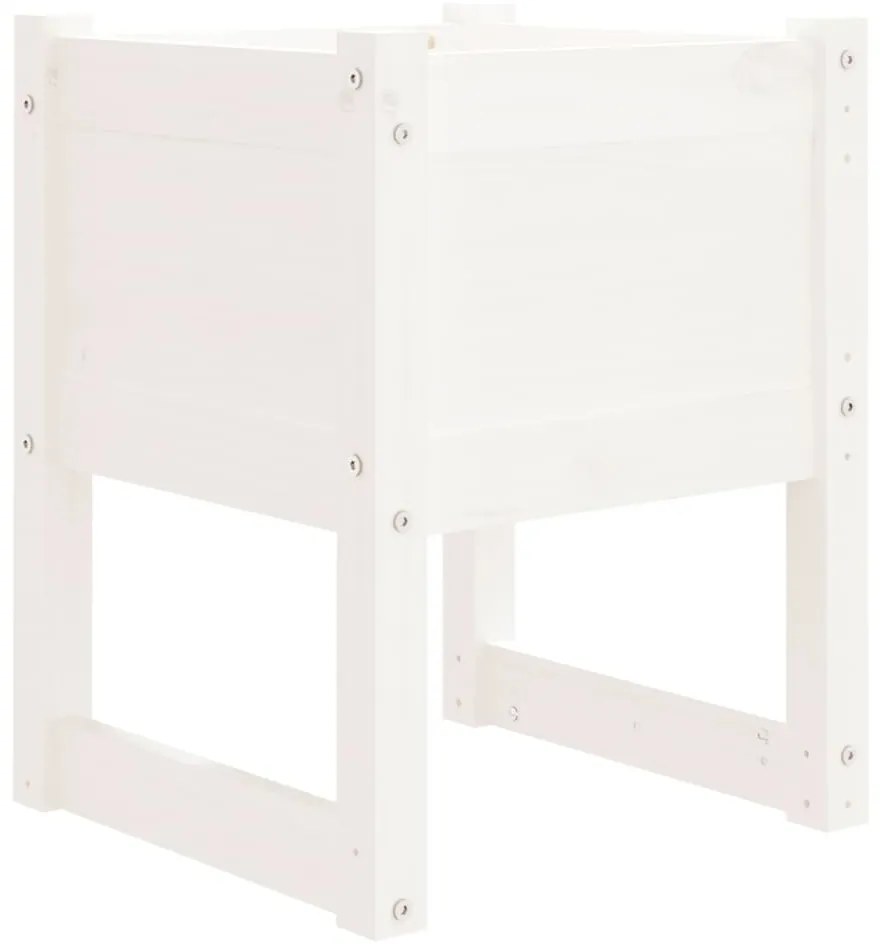 Vasos/floreiras 2 pcs 40x40x52,5 cm pinho maciço branco