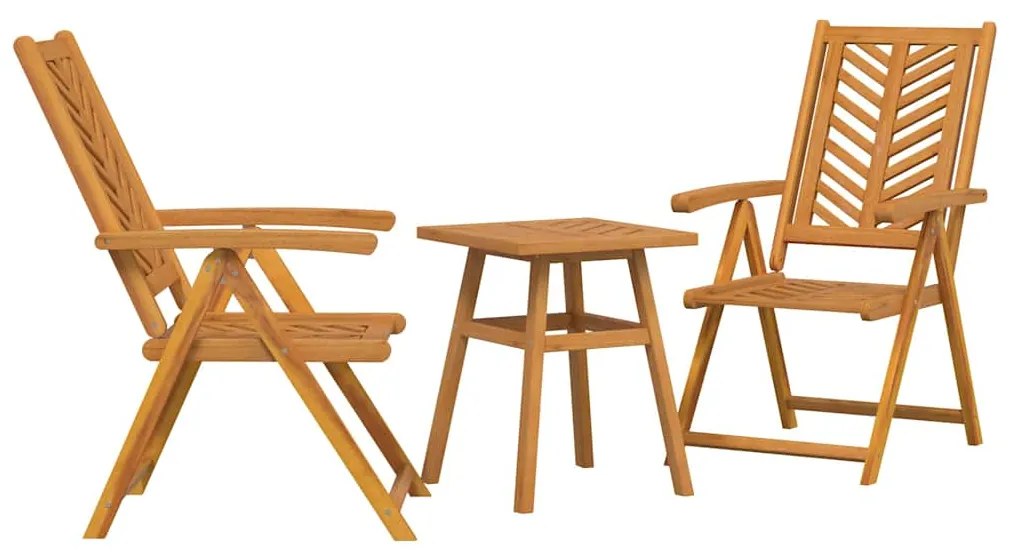 Conjunto Bistro de Jardim 3 pcs Castanho