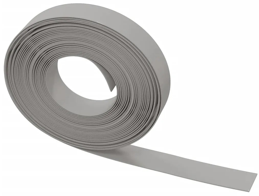 Bordas de jardim 3 pcs 10 m 10 cm polietileno cinzento