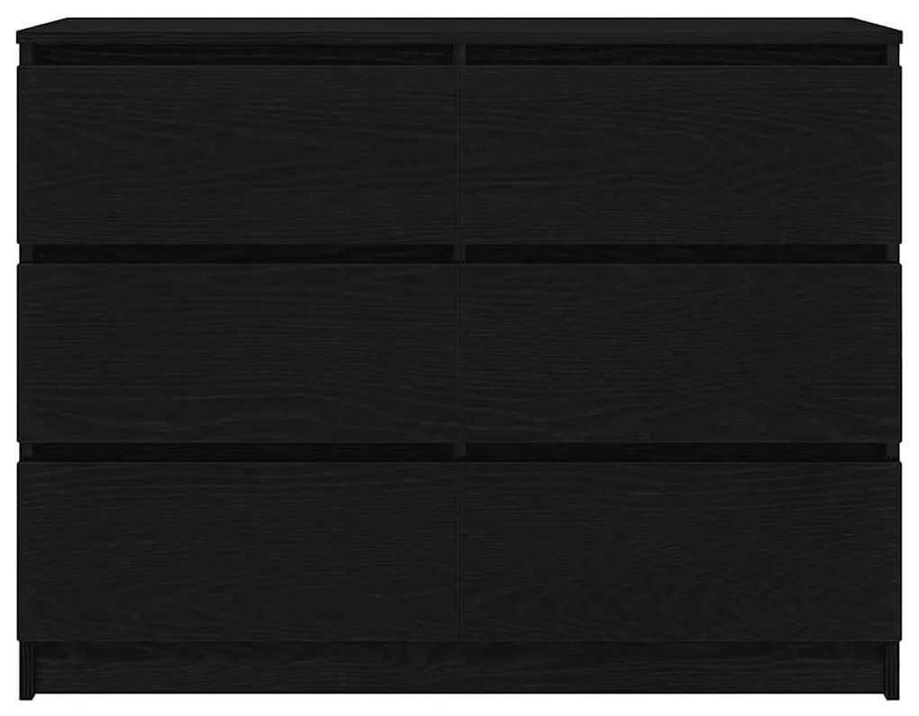 Aparador 100x35x76 cm derivados de madeira carvalho preto