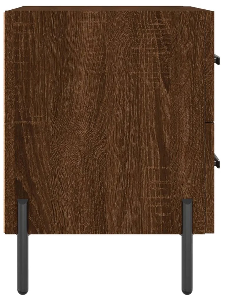 Mesa de cabeceira 2 pcs derivados de madeira carvalho castanho