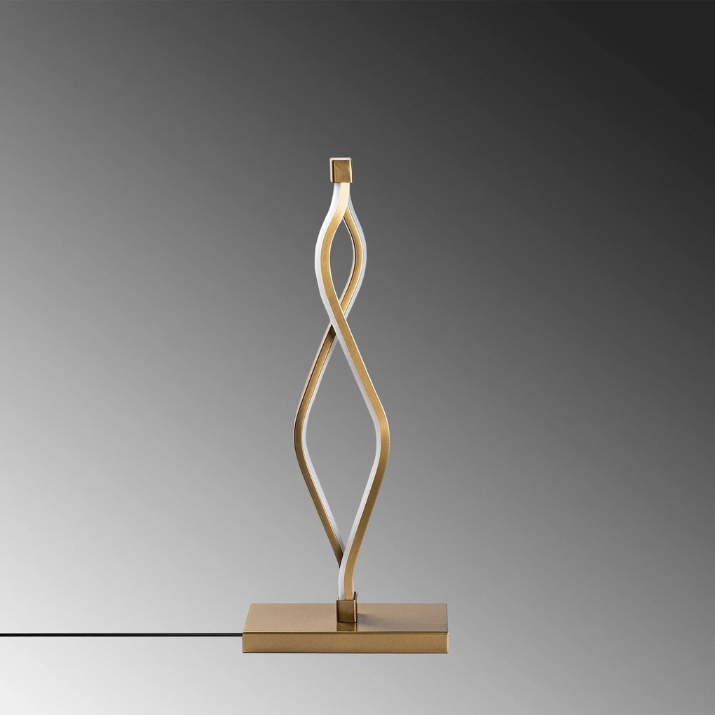Candeeiro de Mesa Zozo – Dourado – 20x48x12 cm