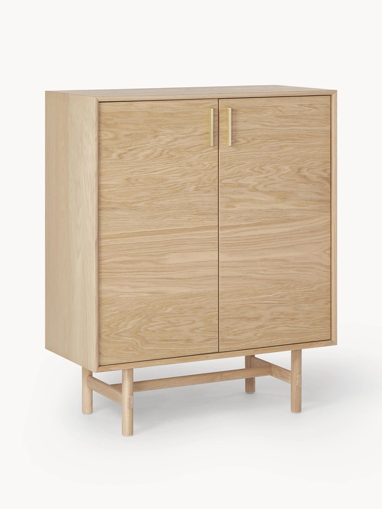 Oak Wood Highboard Diana