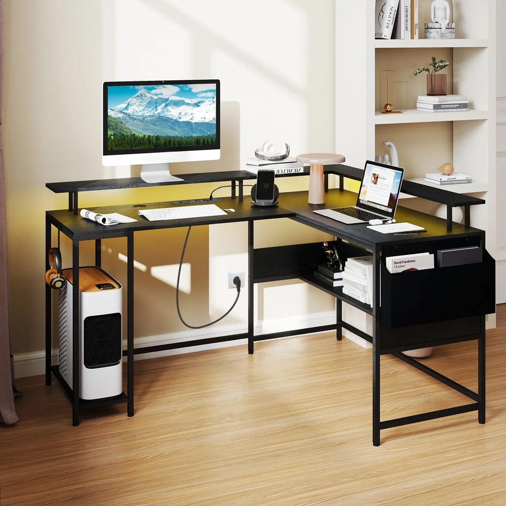 Conjunto de 2 cadeiras para sala de espera, escritório, com encosto ergonômico em malha, preto