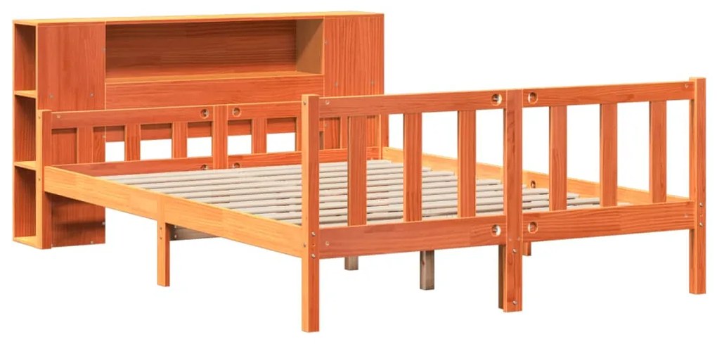 Cama com estante sem colchão 150x200 cm madeira maciça