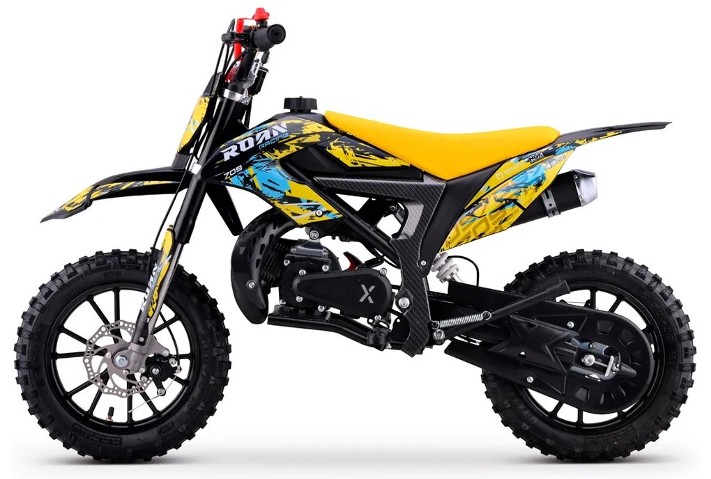 MINI MOTO PARA CRIANÇAS MiniCross Roan 709 gasolina 49cc 4.5CV AMARELA