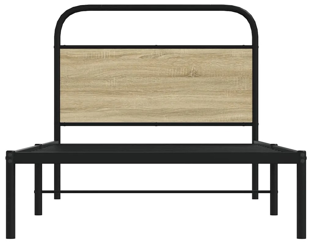 Estrutura cama s/ colchão derivados de madeira carvalho sonoma