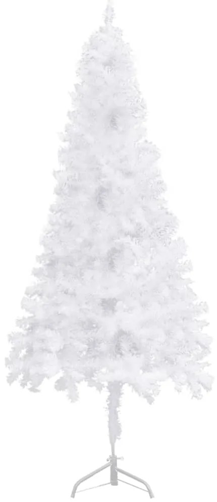 Árvore de Natal artificial de canto 240 cm PVC branco