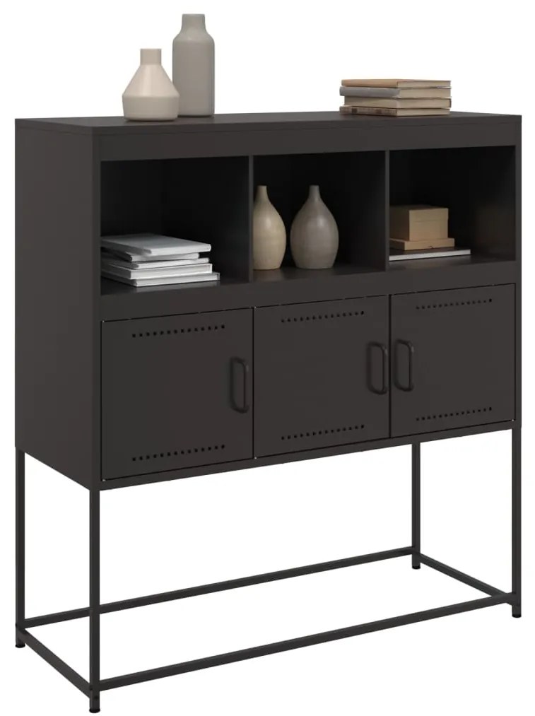 Aparador 100,5x39x107 cm aço preto
