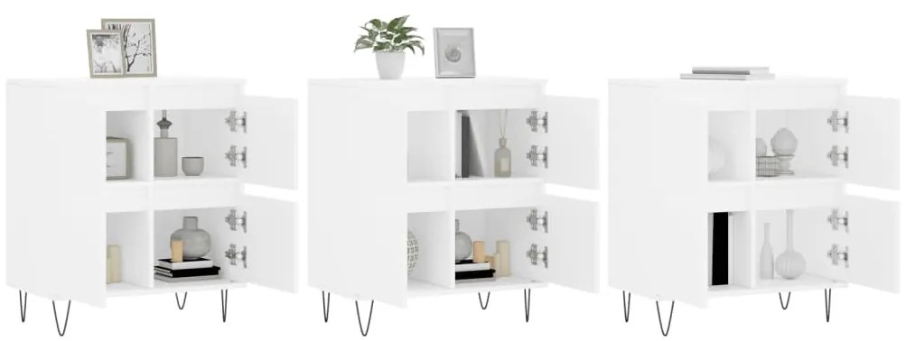 Aparadores 3 pcs madeira processada branco