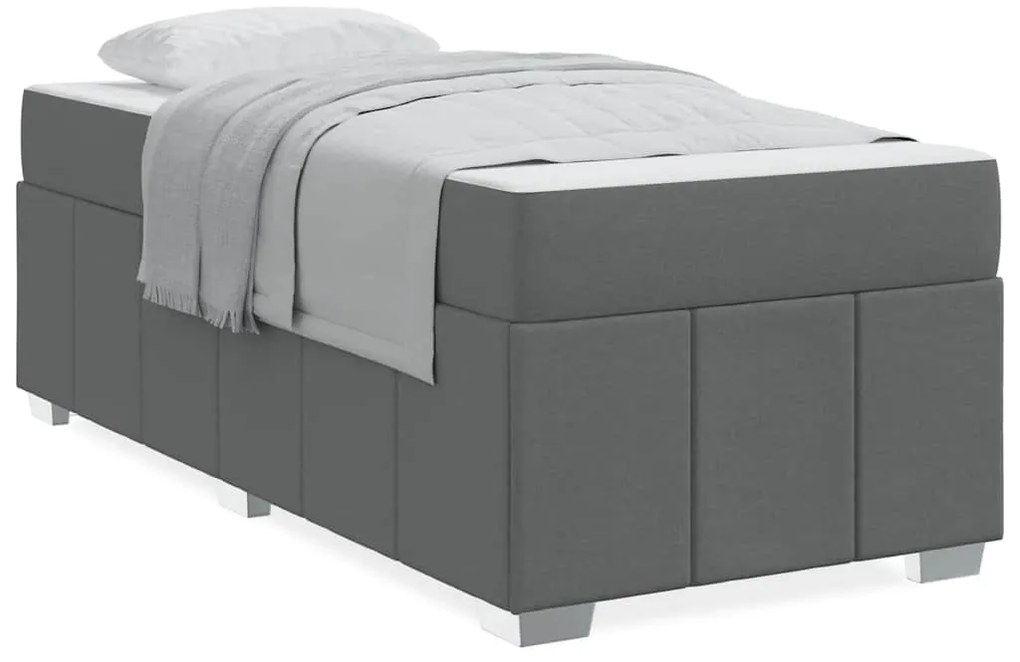Estrutura da Cama Cinzento escuro 90 x 200 cm tecido
