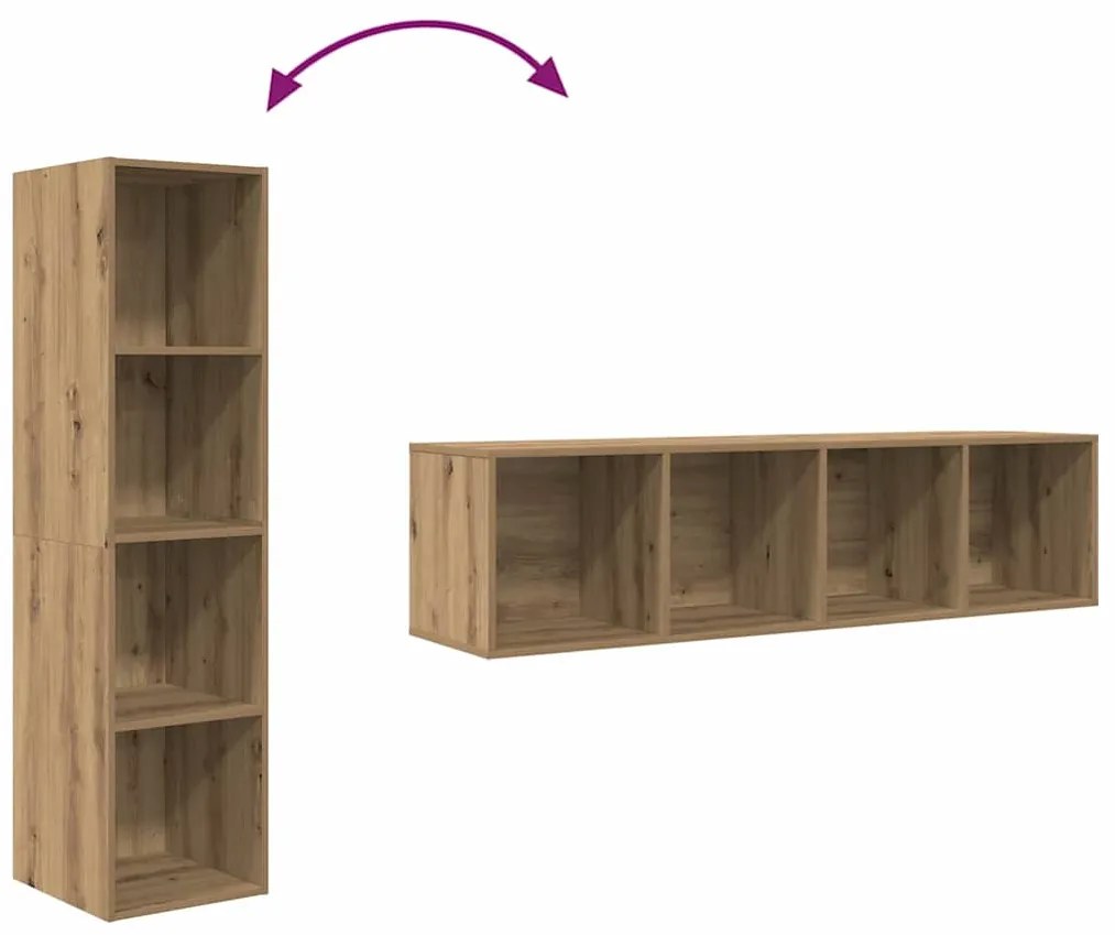Conjunto de móvel de TV 2 pcs Castanho 37 x 37 x 142.5 cm