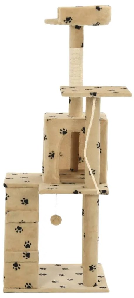 Árvore para gatos c/postes arranhadores sisal 120 cm bege