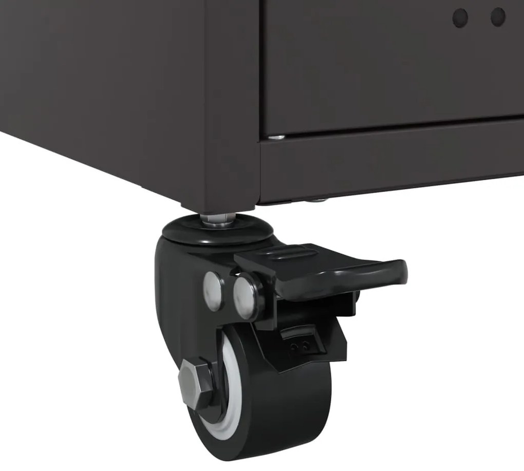 Móvel de TV 100,5x39x43,5 cm aço preto
