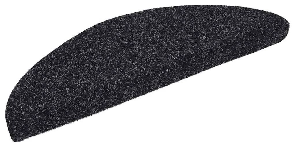 Tapetes de escada adesivos 20 pcs 56x17x3 cm preto