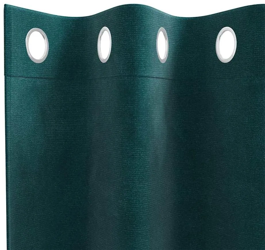 Cortinas Blackout com Ilhós 2 pcs Veludo Verde Escuro