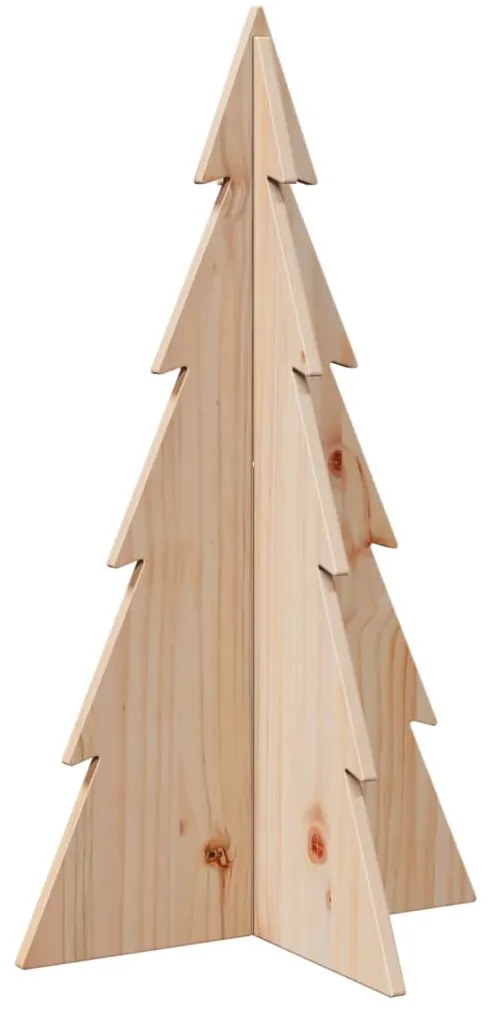 Árvore de Natal decorativa 80 cm madeira de pinho maciça