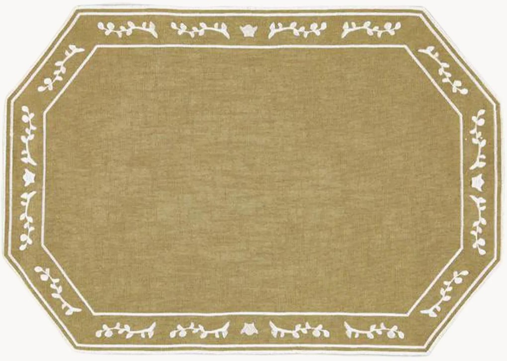 Individual de mesa octogonal com bordado Faial