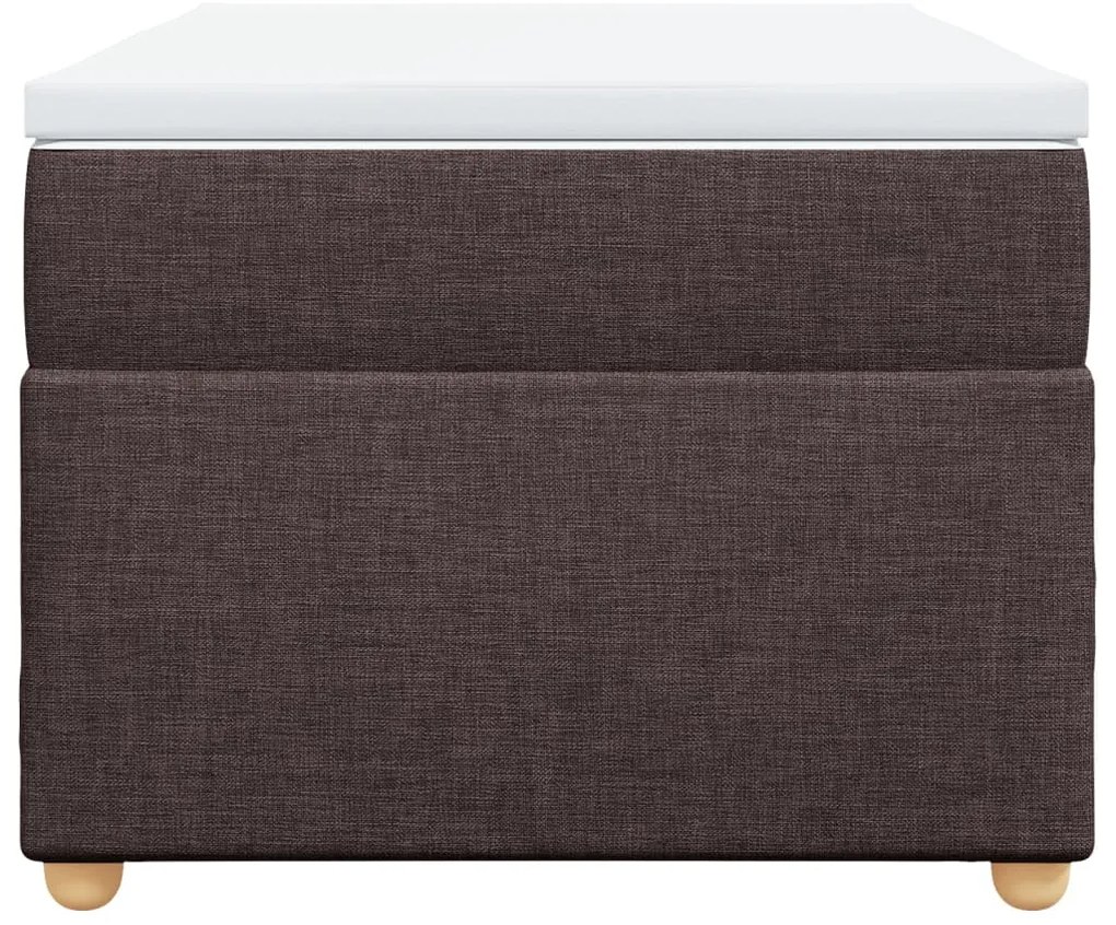 Cama com molas/colchão 90x190 cm tecido castanho-escuro