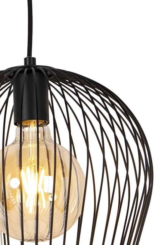 Candeeiro de suspensão de design preto - Wire Ario Design