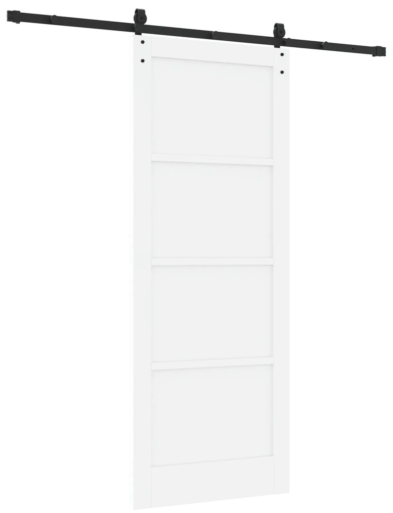 Porta Deslizante vidaXL com Conjunto de Hardware Branca 83x211 cm Made
