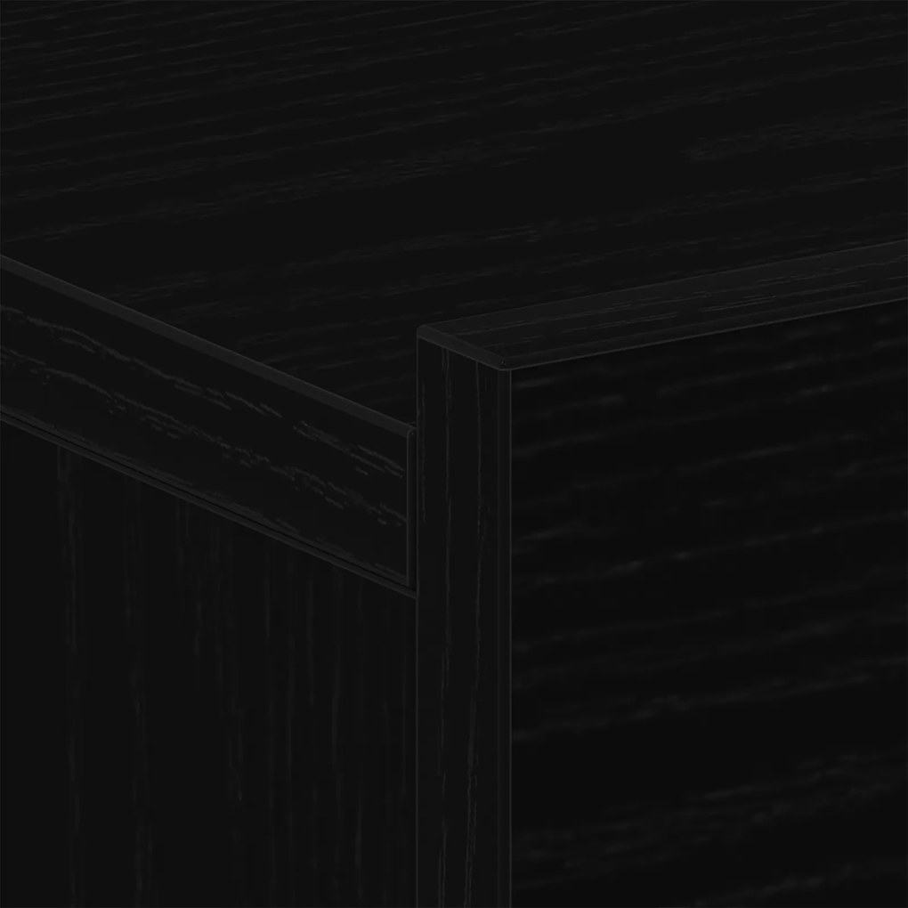 Cabeceira de Cama vidaXL Preta de Carvalho 40x30x30 cm em Madeira Comp