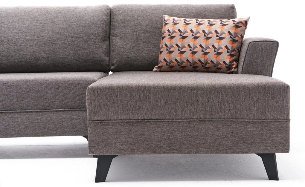 Sofá-Cama de Canto Eris – Castanho – 300 x 78 x 202 cm