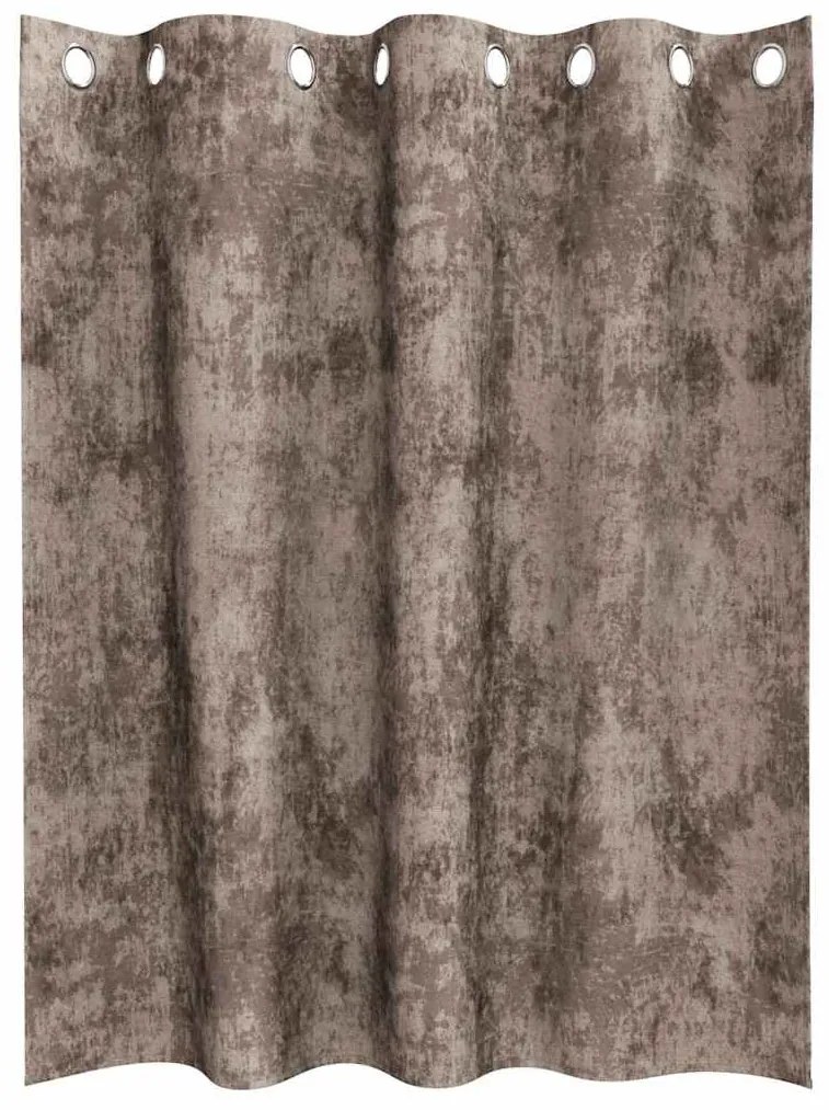 Cortinas de Veludo 2 pcs com Ilhós Cappuccino 140x140 cm